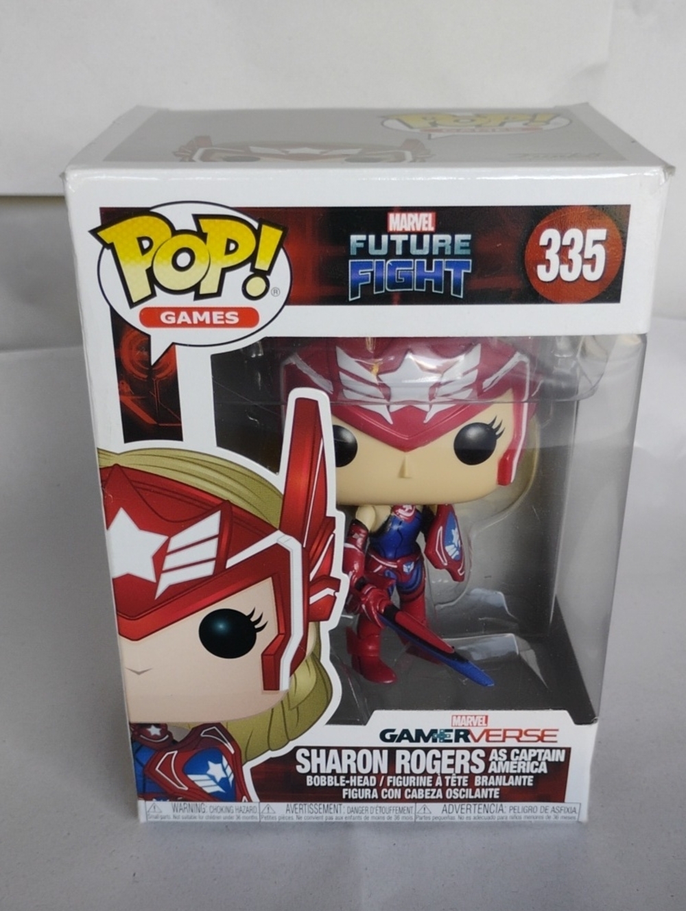(A-1) Funko Games Marvel Future Fight 335 Sharon Rogers As Captain America Toy